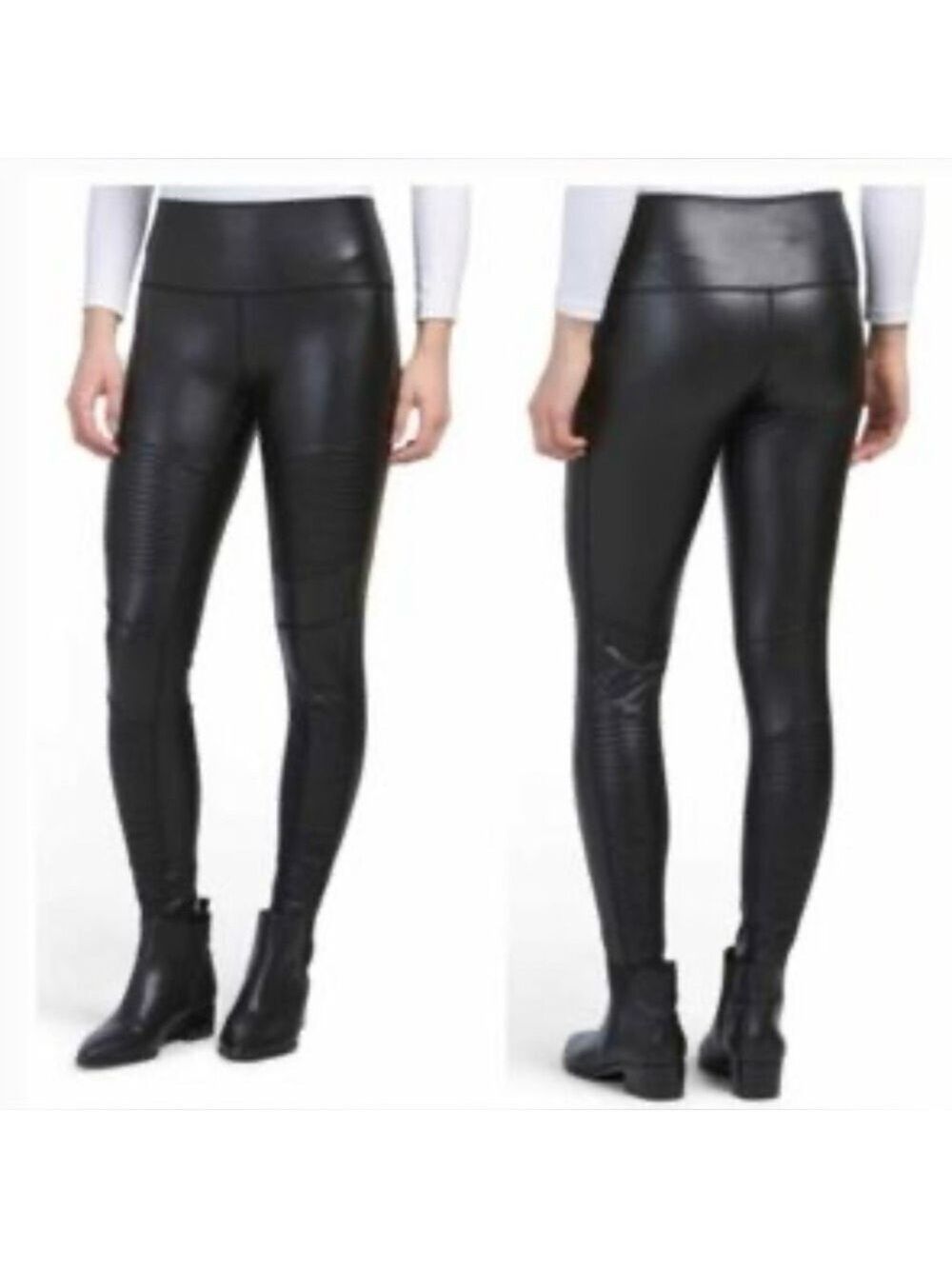 278. NWOT! 7 For All Mankind Black Faux Leather Leggings